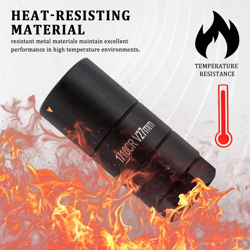Figpade 27mm Oil Pressure Sensor Socket, 3/8" Drive, 1 1/8" Hex Wrench, Black, 3.15" H x 1.33" W x 1.33" D, Chrome Molybdenum Steel - Image 5
